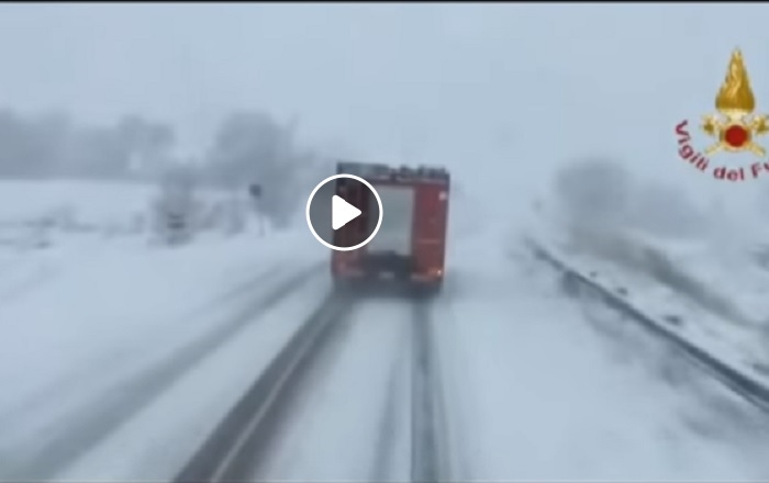 Molise sotto la neve: 120 interventi dei Vigili del fuoco