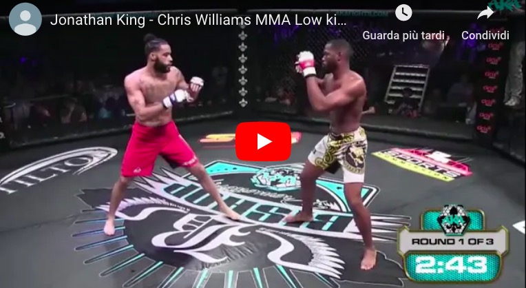 YOUTUBE Jonathan King si spezza una gamba durante incontro di MMA contro Chris Williams