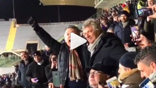 Pupo esulta dopo Fiorentina-Roma 7-1 cantando Santa Maria Novella