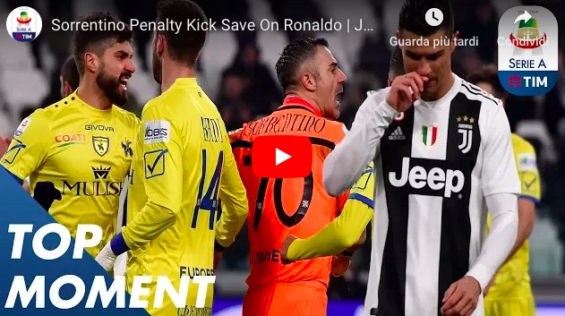 YouTube, Sorrentino: "Rigore parato a Cristiano Ronaldo? Mi stuzzicava questa idea"