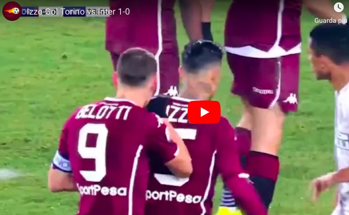 YouTube Torino-Inter 1-0 highlights video gol Izzo