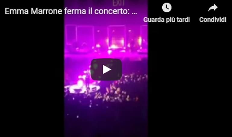 YOUTUBE Emma Marrone ferma il concerto: "Qualcuno sta male". Era una proposta di matrimonio