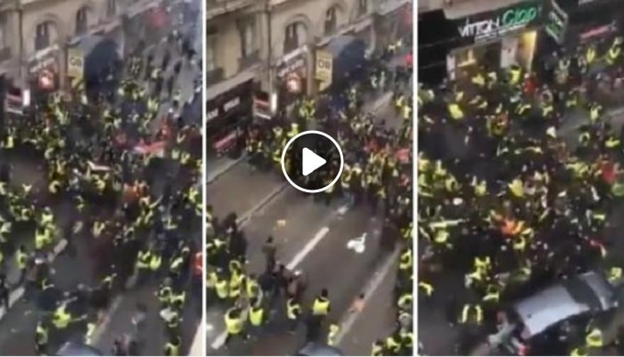 Lione, gilet gialli di destra e di sinistra si scontrano in strada3