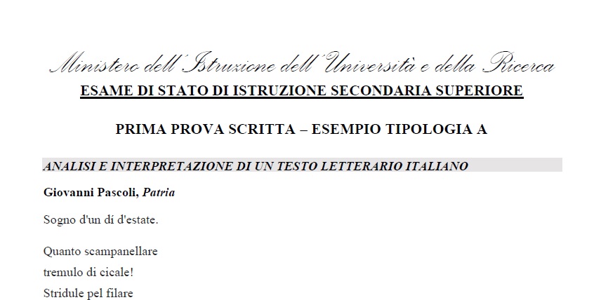 maturità 2019 italiano