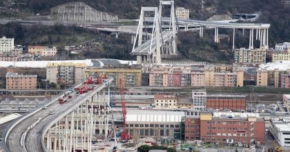 Ponte Morandi, via a demolizione moncone ovest2