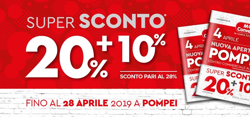 Mondo Convenienza apre a Pompei: sconti oltre il 20%