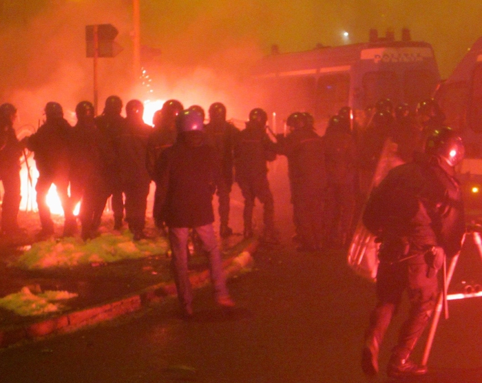 curva atalanta polizia