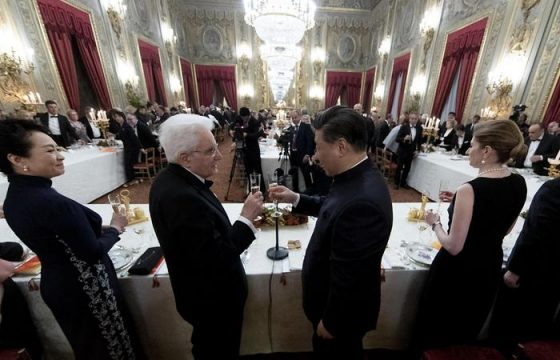 Xi Jinping a Roma: il brindisi con Mattarella al Quirinale2