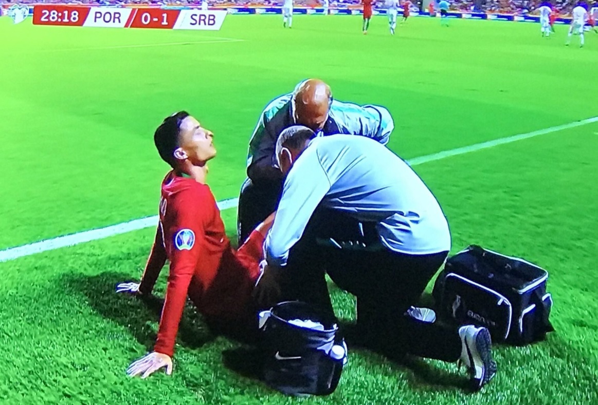 cristiano ronaldo infortunio