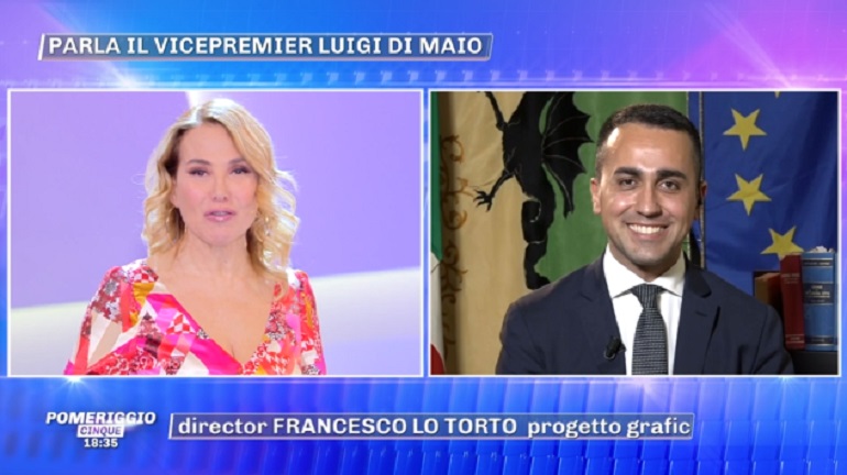 Pomeriggio 5, Di Maio: "Virginia Saba? Se mi vedete felice è perché stiamo bene"
