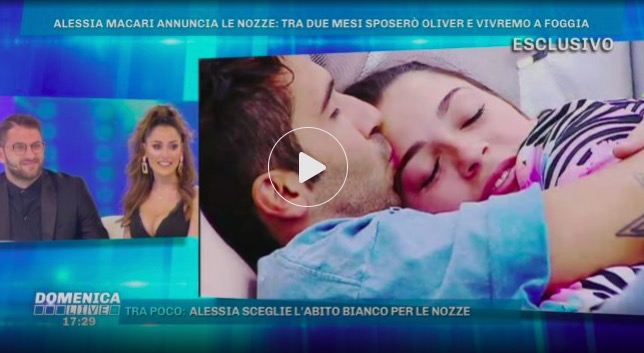 Domenica Live, Alessia Macari: "Oliver Kragl? Lo sposo. Vivremo a Foggia"