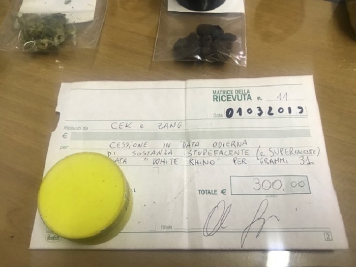 ricevuta droga