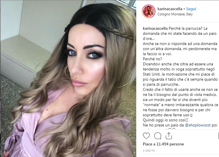karina cascella parrucca