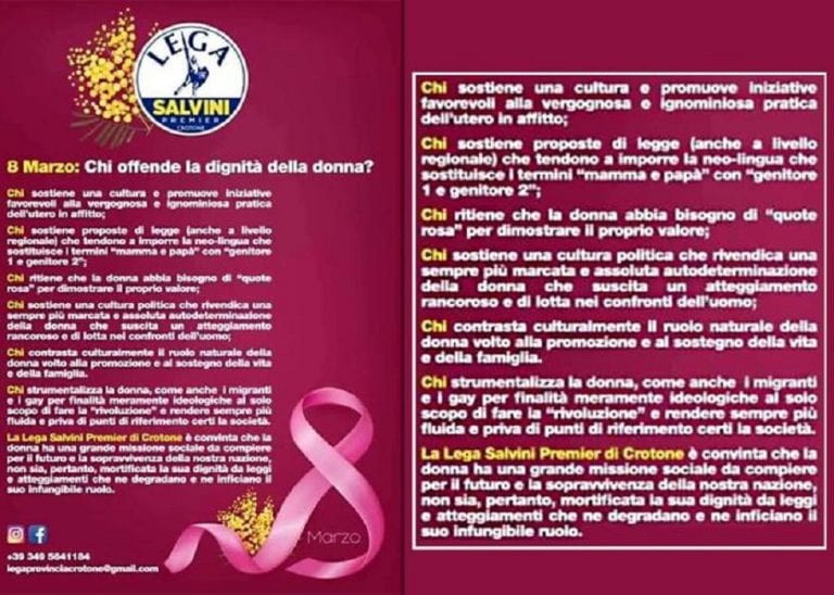 Giancarlo Cerrelli (Lega Crotone): "I gay sono agenti politici"