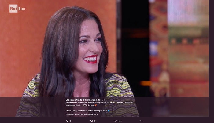 Che fuori tempo che fa, Alessia Merz torna in tv