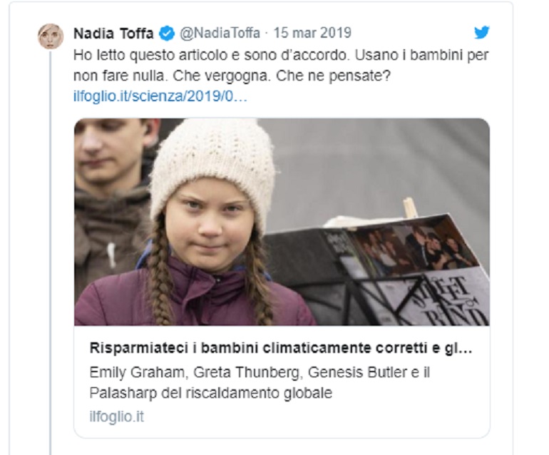 Nadia Toffa: "Greta Thunberg? Usano i bambini per non fare nulla". Scherzo o realtà? Su Twitter intanto scoppia il caos