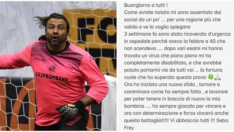 Sebastian Frey su Instagram: "Ho rischiato di morire per un virus ma ce l'ho fatta"