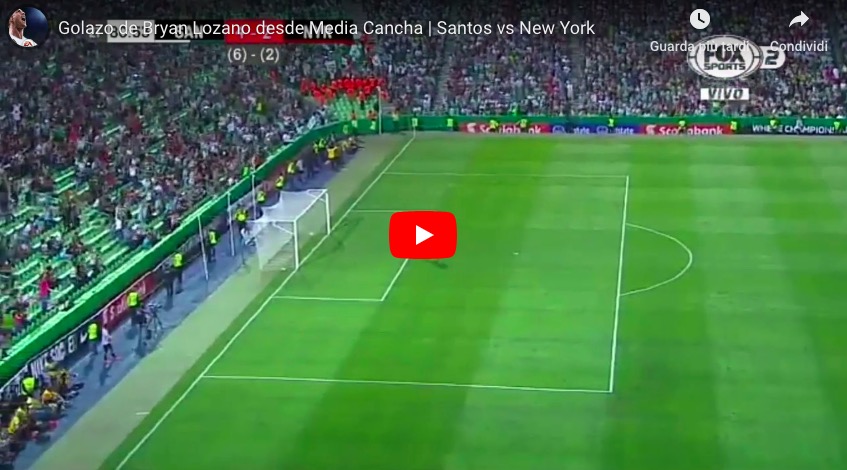 Brian Lozano, gol con pallonetto da dopo il centrocampo nella Champions League CONCACAF