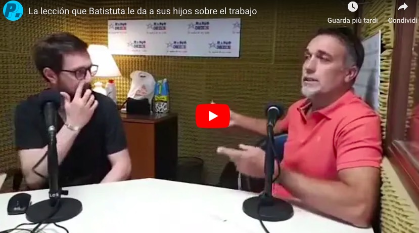 Il figlio di Gabriel Omar Batistuta lavora in una copisteria: "Il lavoro regala dignità"