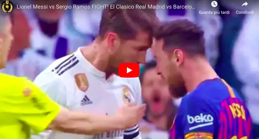Barcellona, altro trionfo nel Clasico. Real perde testa, manata di Sergio Ramos a Messi