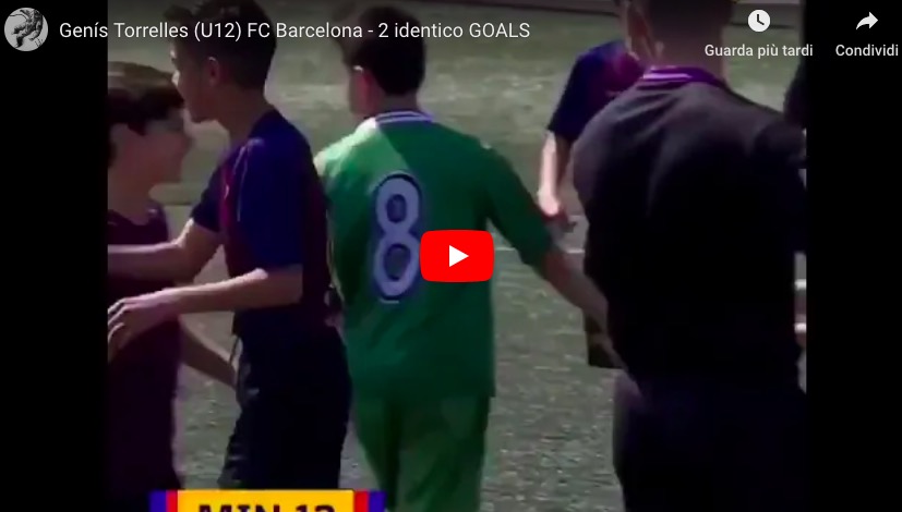 Non è un replay, Genís Torrelles segna 2 gol identici in 2 minuti nelle giovanili del Barcellona