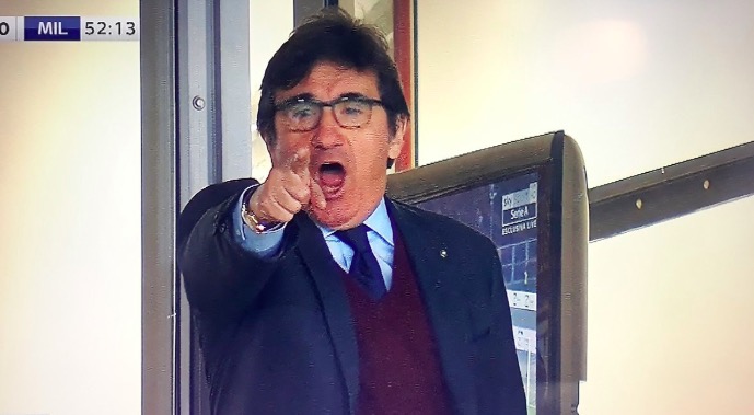 Torino-Milan, Cairo protesta dalla tribuna dopo il mancato rosso a Suso