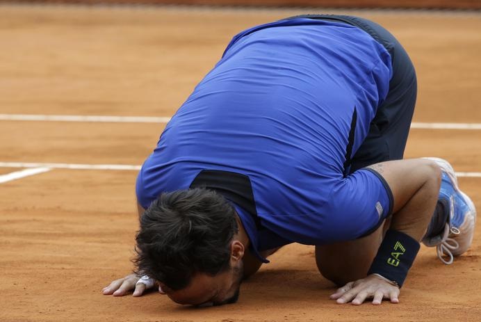 Tennis, Fabio Fognini trionfa a Montecarlo. Battuto il serbo Lajovic in finale (foto Ansa)