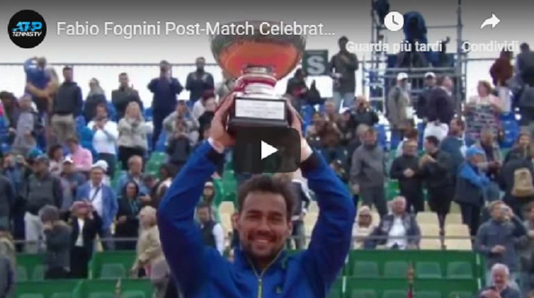 YOUTUBE Fognini, l'esultanza e la premiazione a Montecarlo