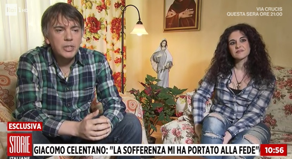 Storie Italiane, Giacomo Celentano in diretta: "Gesù mi ha guarito"