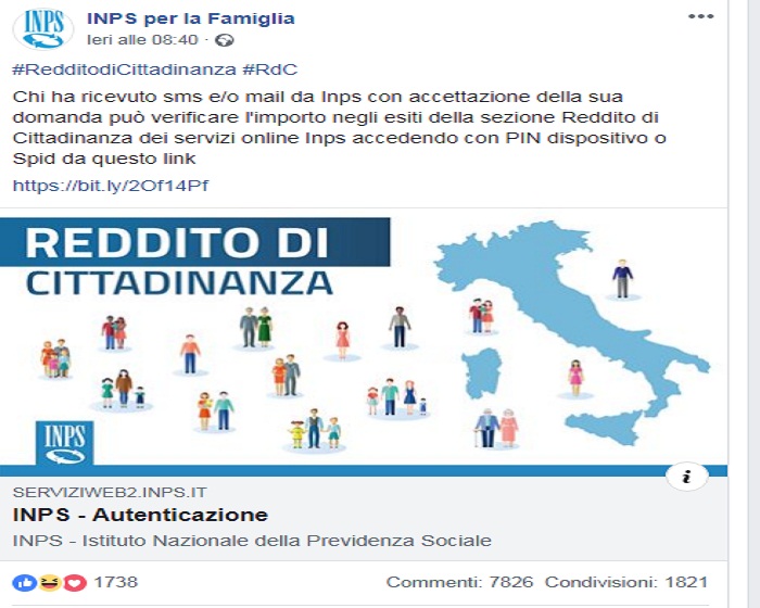 Reddito di cittadinanza, commenti memorabili sulla pagina Inps. Angelo: "40 euro? O me lo paga di maio laffitto luce gas"