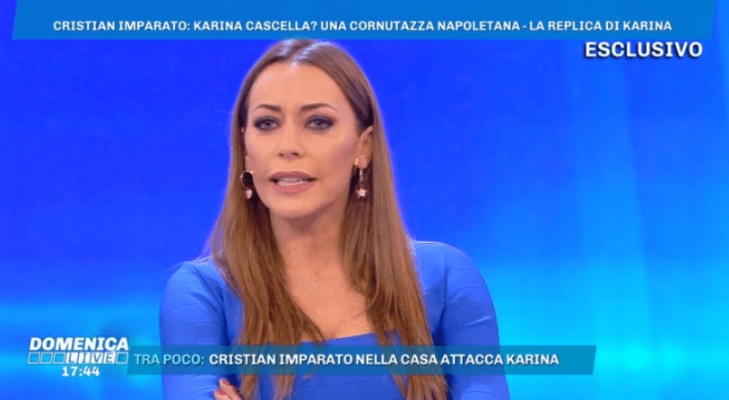 Domenica Live, Karina Cascella a Cristian Imparato: "Se ha rifatto le labbra..."