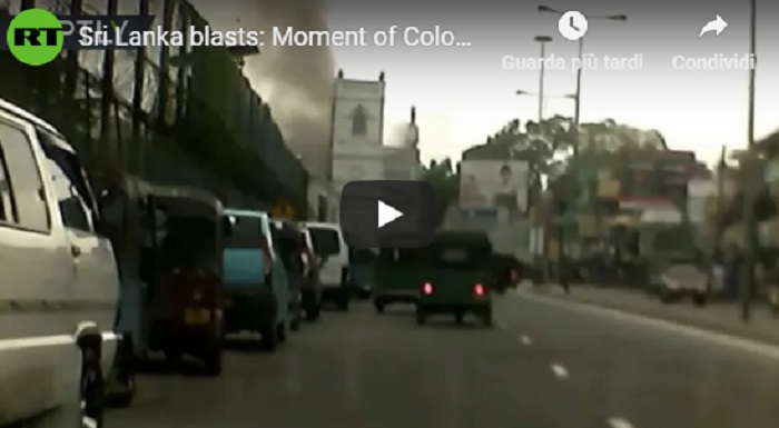 Sri Lanka, il momento in cui esplode una bomba nella chiesa di Sant'Antonio