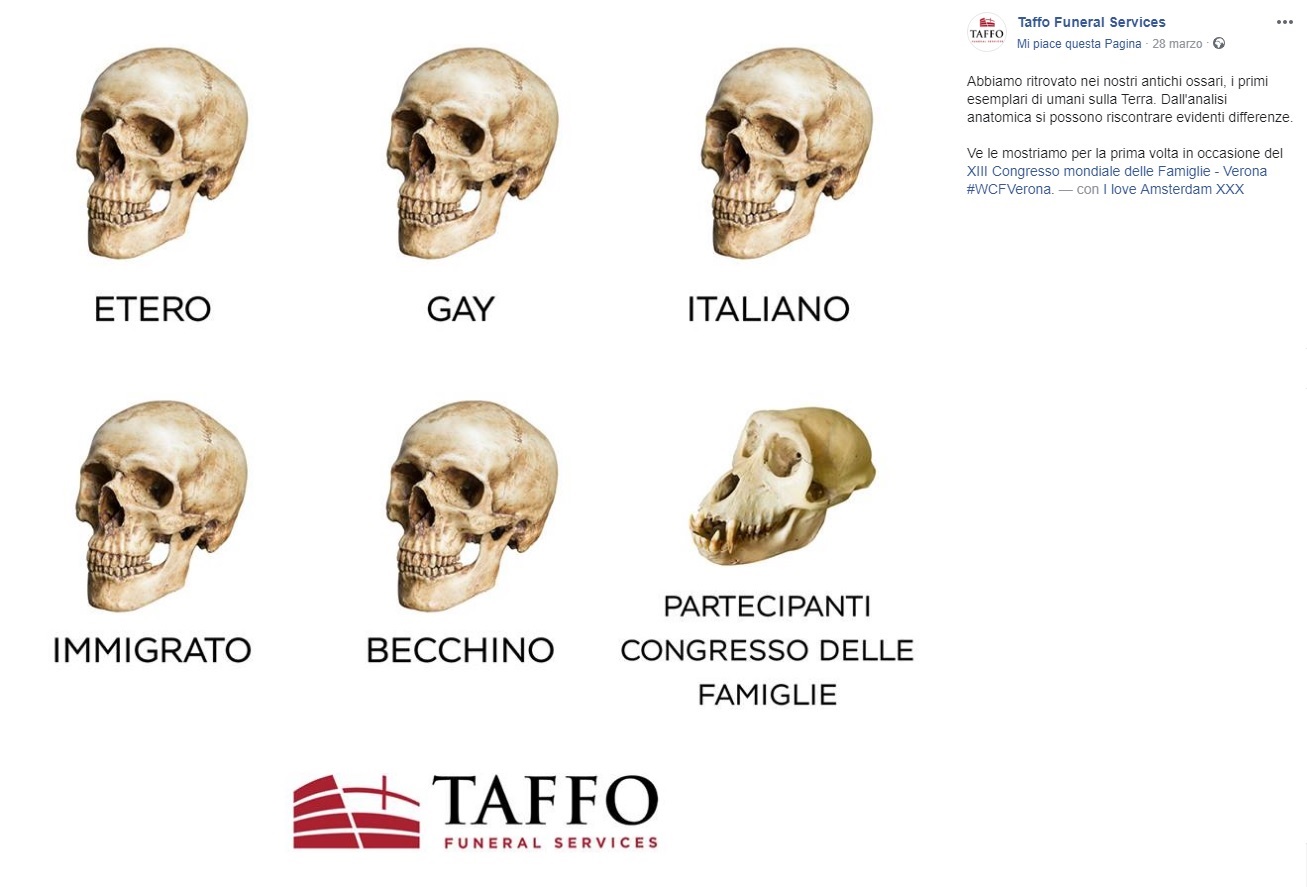 taffo funeral pubblicita congesso famiglie