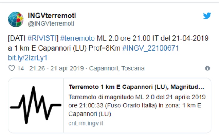 capannori lucca terremoto
