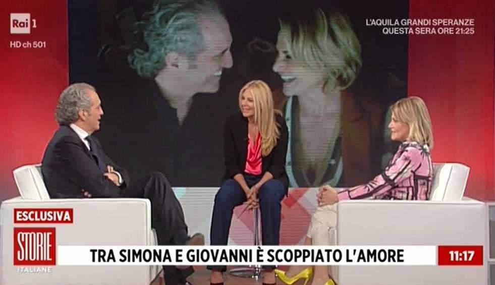 Storie Italiane, Simona Ventura e Giovanni Terzi: "Ecco come ci siamo conosciuti"