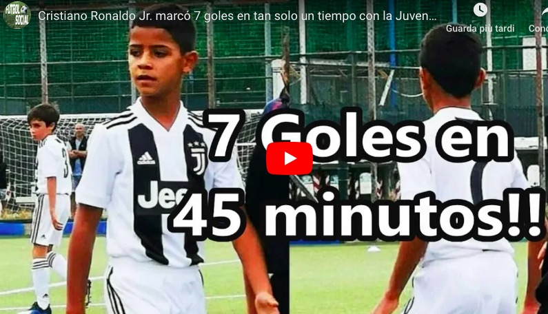 Cristiano Ronaldo jr incanta con la Juventus under 9, VIDEO
