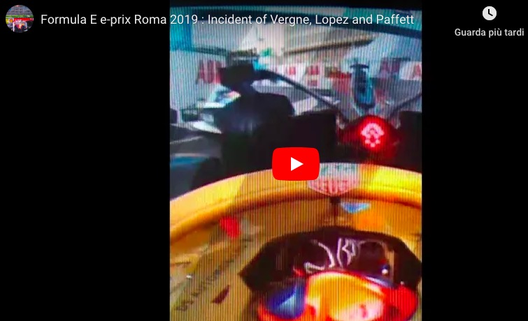 Formula E, Roma: maxi incidente tra Lopez, Paffett e Vergne. VIDEO