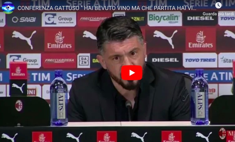 Gattuso litiga con giornalista: "Hai bevuto vino? Ma che partita hai visto?"
