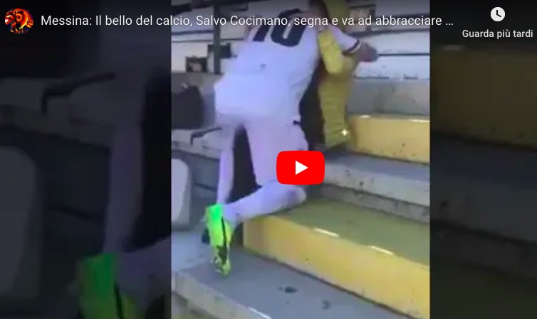 Salvatore Cocimano segna e va ad abbracciare la mamma malata. VIDEO