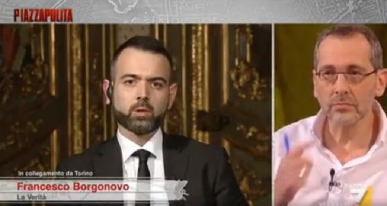 Piazzapulita, la polemica in studio tra Borgonovo e Formigli