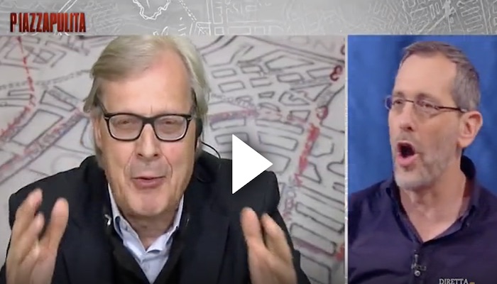 Piazza Pulita, Sgarbi: "Fate trasmissione contro Salvini". Formigli sbotta: "Ma smettila, se non viene da due anni..."