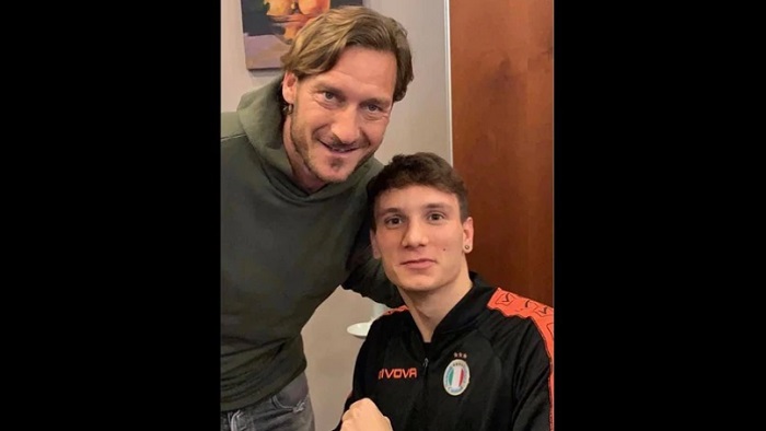 francesco totti incontra manuel