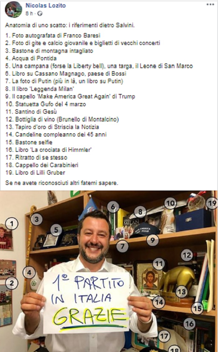 salvini foto oggetti
