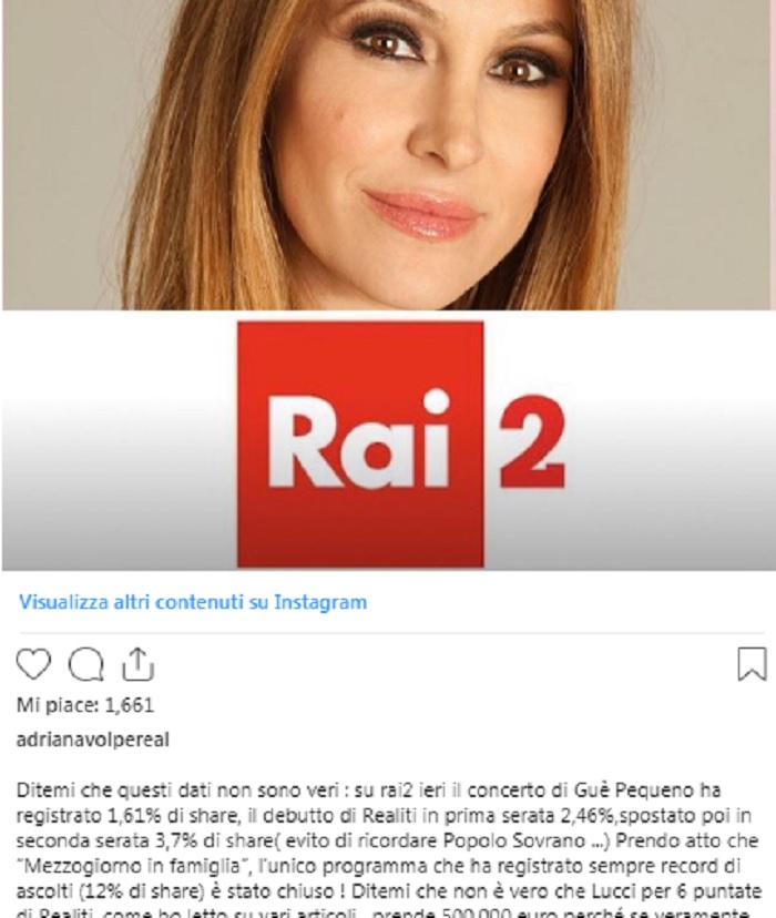 Adriana volpe vs enrico lucci