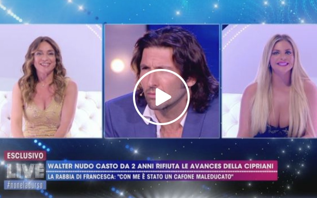Live - Non è la D'Urso, Francesca Cipriani: "Walter Nudo ha passato San Valentino con un uomo"