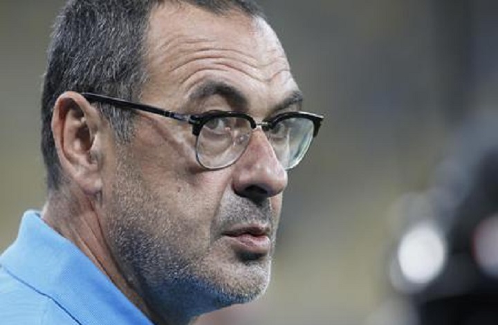 De Laurentiis: "Maurizio Sarri urla e... bestemmia. Sarà bello vederlo perdere con Ancelotti" (foto Ansa)