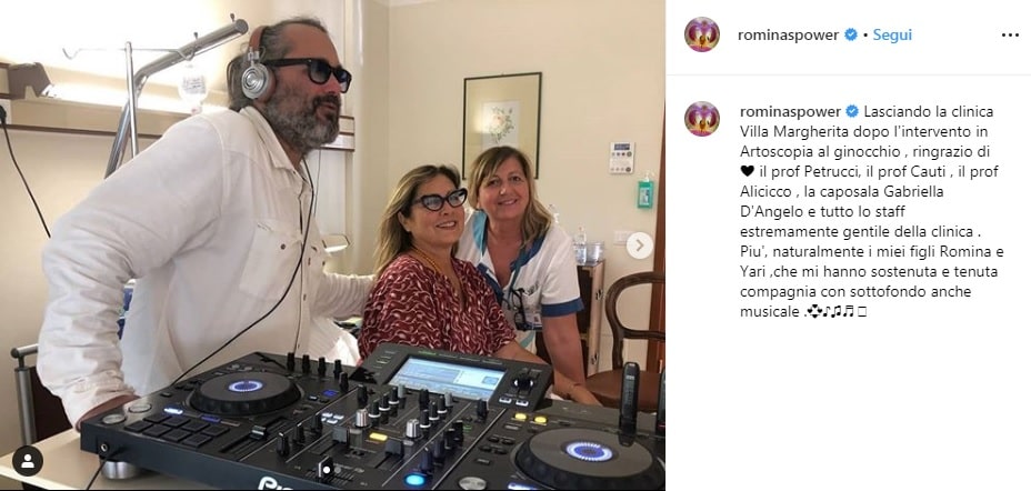 romina power operazione ginocchio