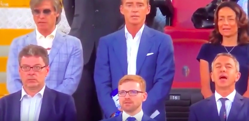 YouTube Giorgetti non canta inno italia spagna VIDEO