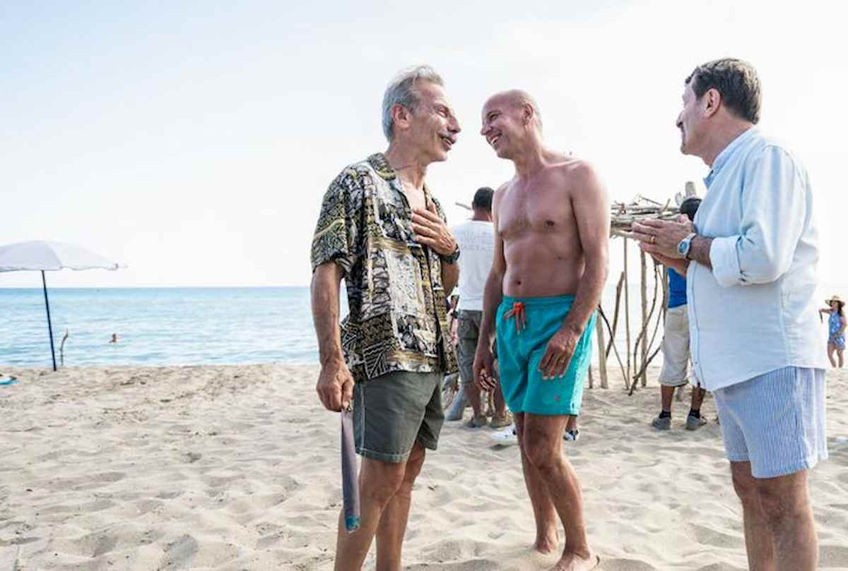 Aldo Giovanni e Giacomo sul set