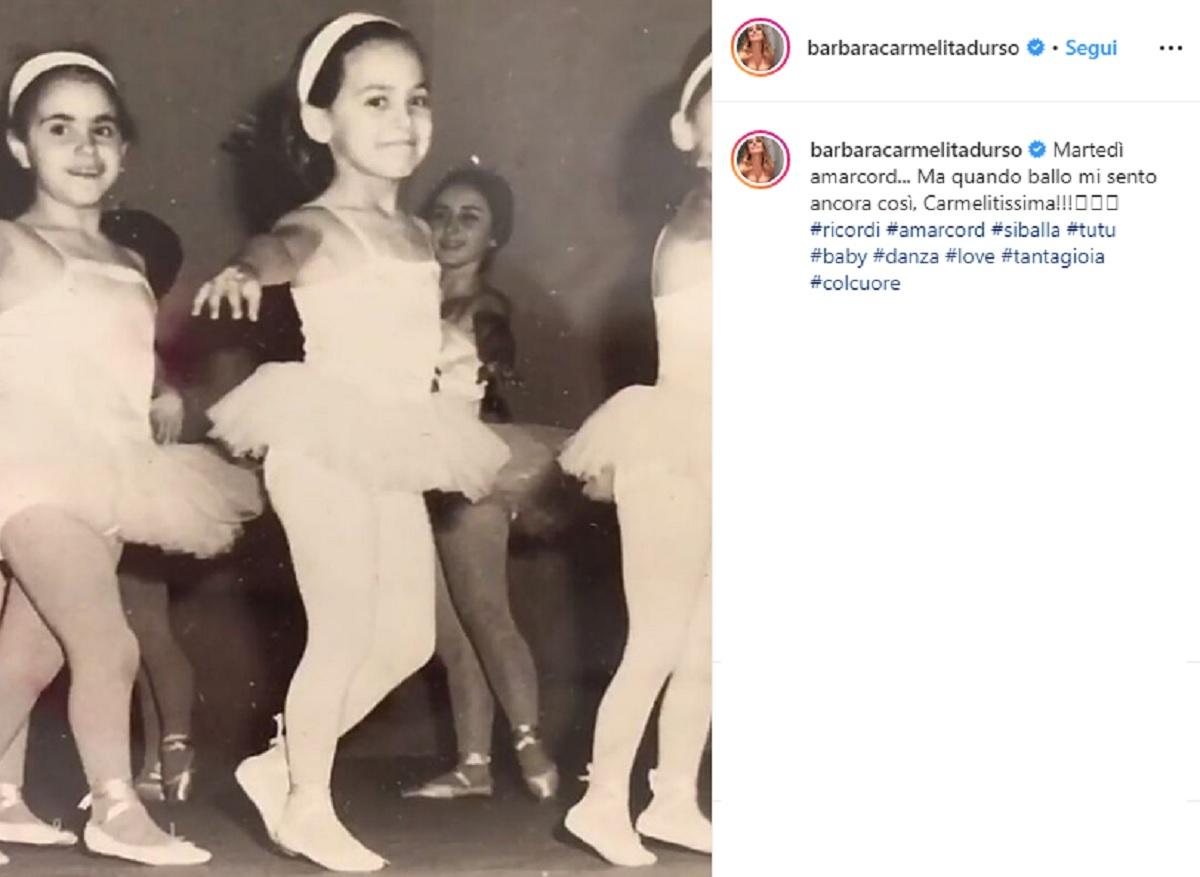 barbara d'urso balla da bambina